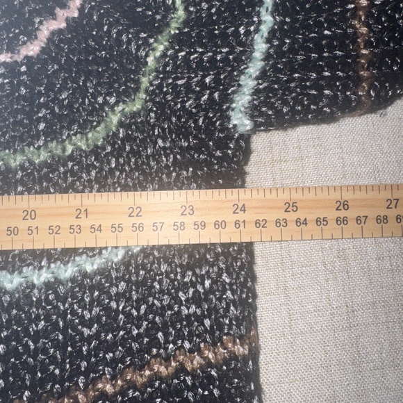 Torrid | Black and Multi Color Raglan Striped Hooded Sweater | Size 2 - Picture 6 of 9